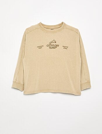 T-shirt met lange mouwen en print