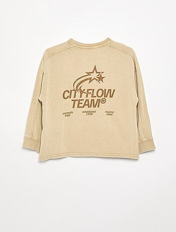 T-shirt met lange mouwen en print