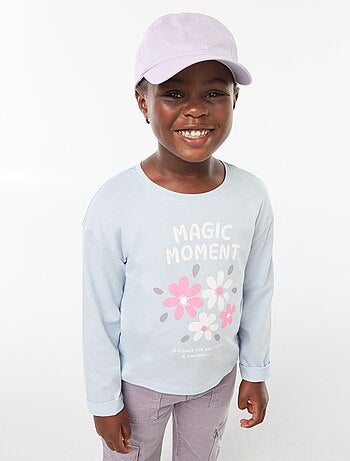 T-shirt met print en lange mouw