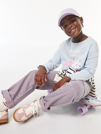 T-shirt met print en lange mouw