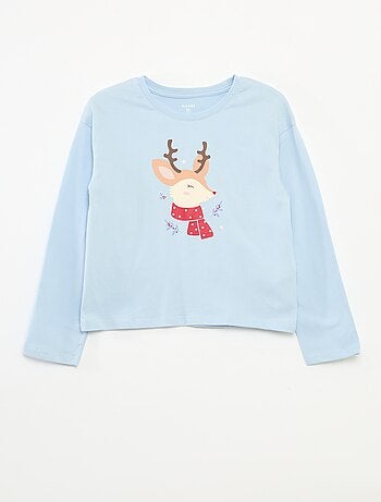 T-shirt met print en lange mouw