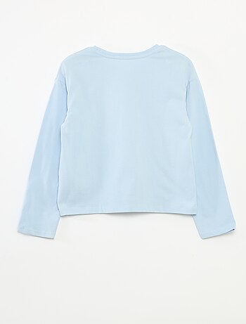 T-shirt met print en lange mouw