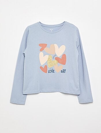 T-shirt met lange mouwen en print