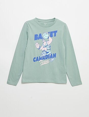 T-shirt met lange mouwen en print
