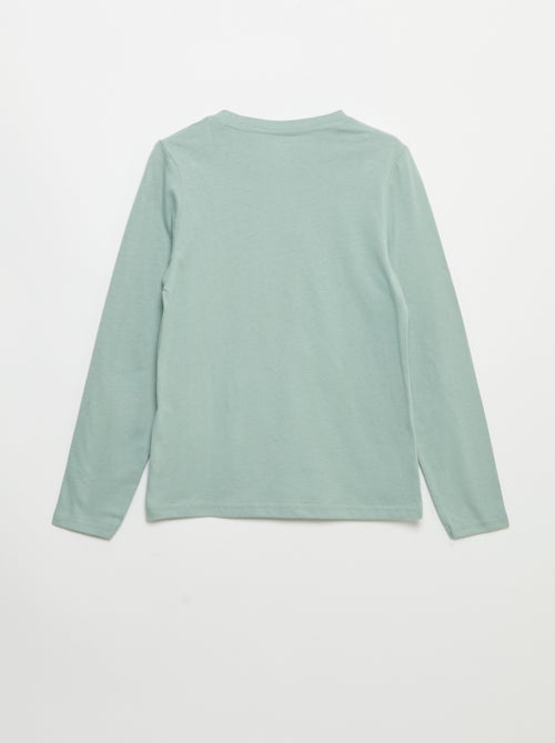 T-shirt met lange mouwen en print - Kiabi