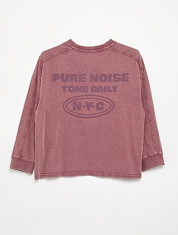 T-shirt met lange mouwen en print