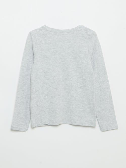 T-shirt met lange mouwen en print - Kiabi