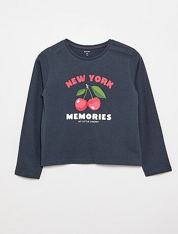 T-shirt met lange mouwen en print