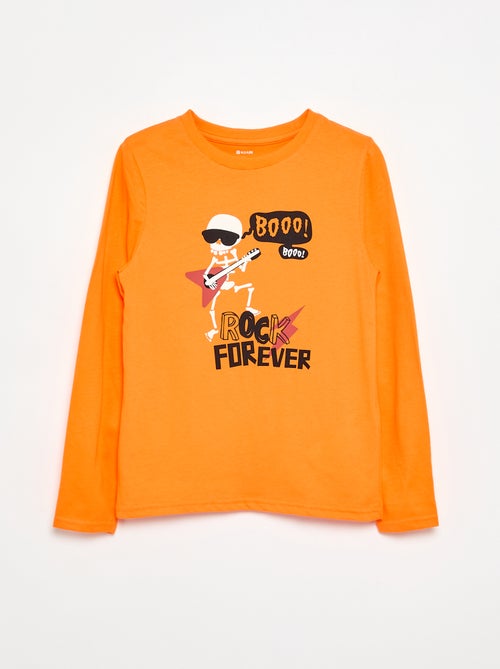 T-shirt met lange mouwen en print - Kiabi
