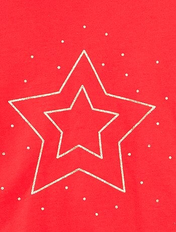 T-shirt met print en lange mouw