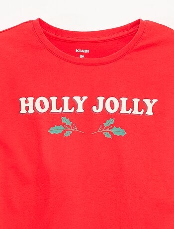 T-shirt met print en lange mouw