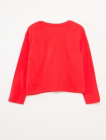 T-shirt met print en lange mouw