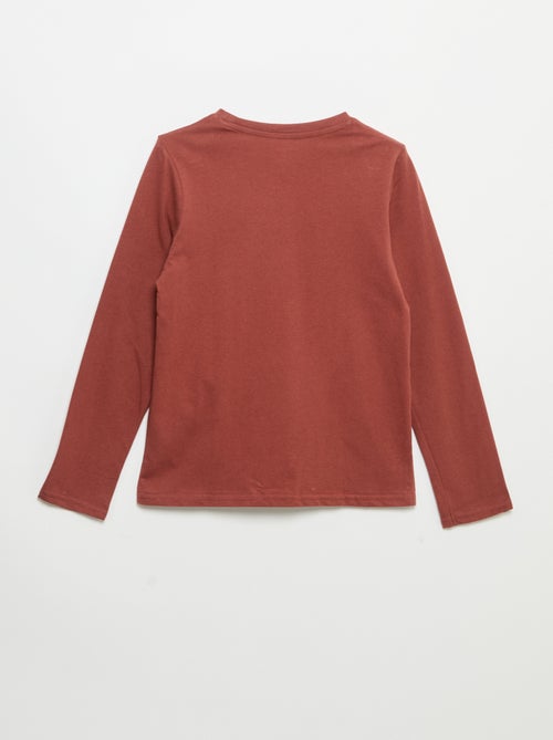 T-shirt met lange mouwen en print - Kiabi