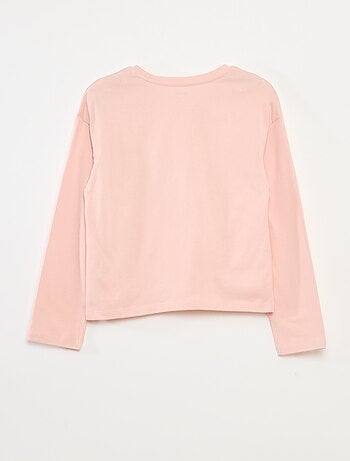 T-shirt met print en lange mouw