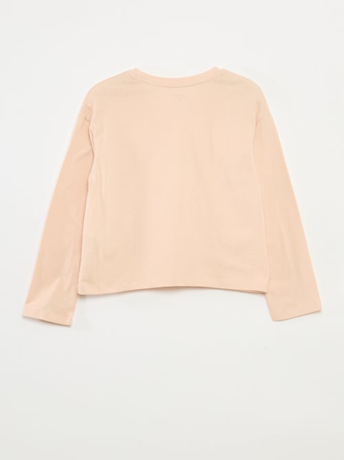 T-shirt met lange mouwen en print - Kiabi