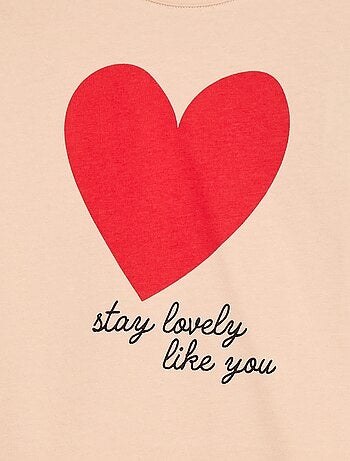 T-shirt met print en lange mouw