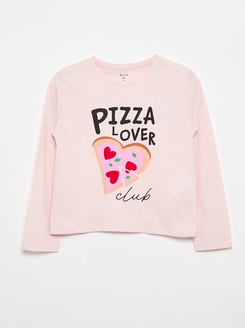 T-shirt met lange mouwen en print - Kiabi