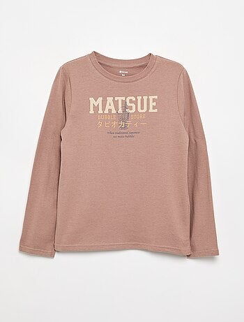 T-shirt met lange mouwen en print