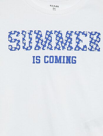 T-shirt met print en lange mouw