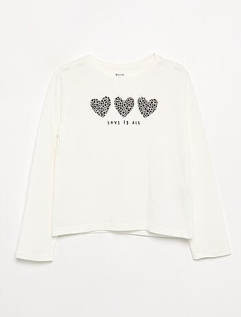 T-shirt met lange mouwen en print