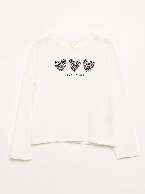 T-shirt met lange mouwen en print - Kiabi T-shirt met lange mouwen en print - Kiabi