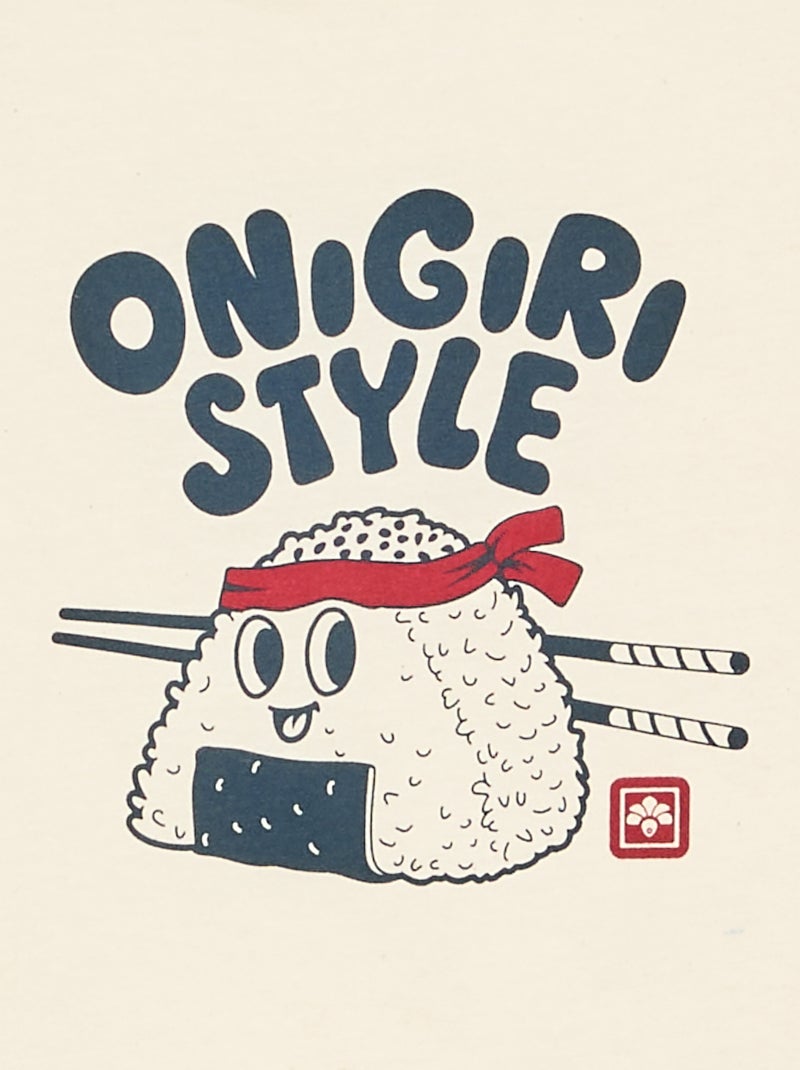 T-shirt met lange mouwen en print Wit - Kiabi