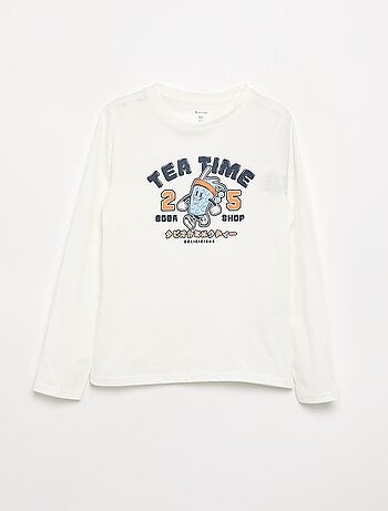 T-shirt met lange mouwen en print