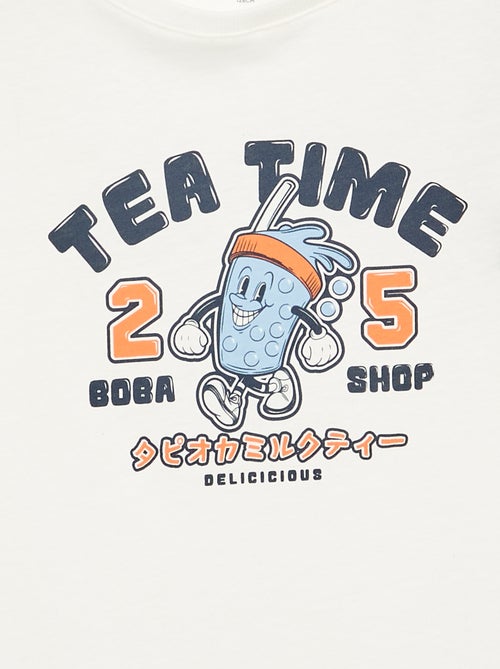 T-shirt met lange mouwen en print - Kiabi