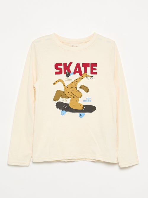 T-shirt met lange mouwen en print - Kiabi T-shirt met lange mouwen en print - Kiabi