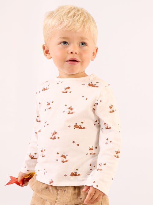 T-shirt met lange mouwen en print - Kiabi T-shirt met lange mouwen en print - Kiabi
