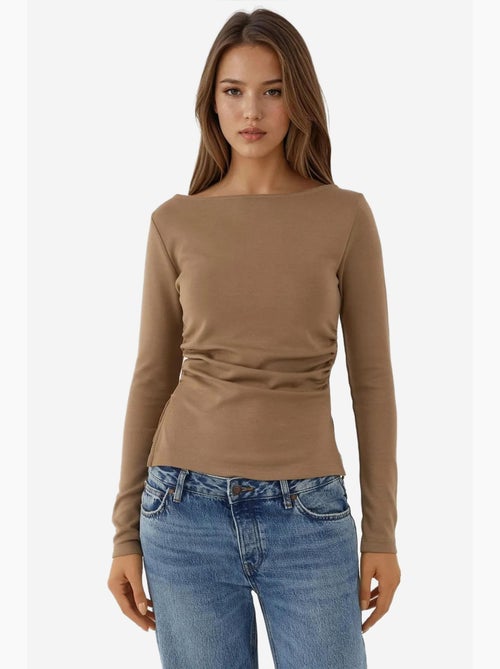 T-shirt met lange mouwen en rimpels hiccup - Kiabi T-shirt met lange mouwen en rimpels hiccup - Kiabi