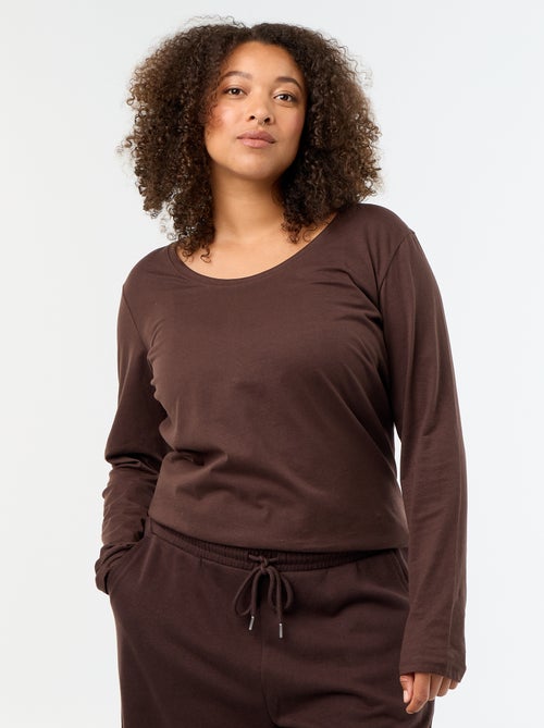 T-shirt met lange mouwen en ronde hals - Kiabi T-shirt met lange mouwen en ronde hals - Kiabi