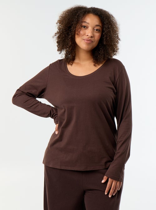 T-shirt met lange mouwen en ronde hals - Kiabi T-shirt met lange mouwen en ronde hals - Kiabi