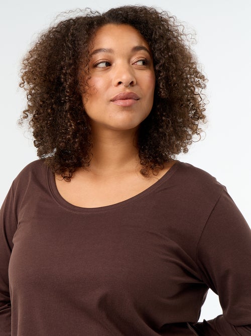 T-shirt met lange mouwen en ronde hals - Kiabi T-shirt met lange mouwen en ronde hals - Kiabi