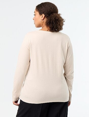 T-shirt met lange mouwen en ronde hals