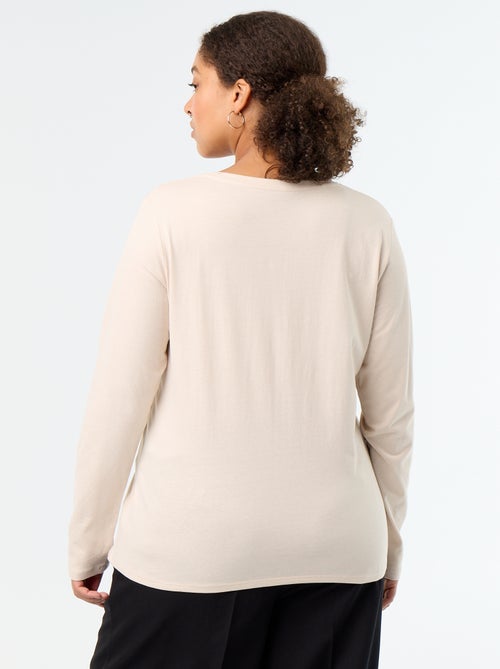 T-shirt met lange mouwen en ronde hals - Kiabi T-shirt met lange mouwen en ronde hals - Kiabi