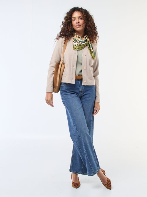 T-shirt met lange mouwen en ronde hals - Kiabi