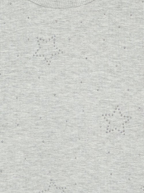T-shirt met lange mouwen en strass - Kiabi