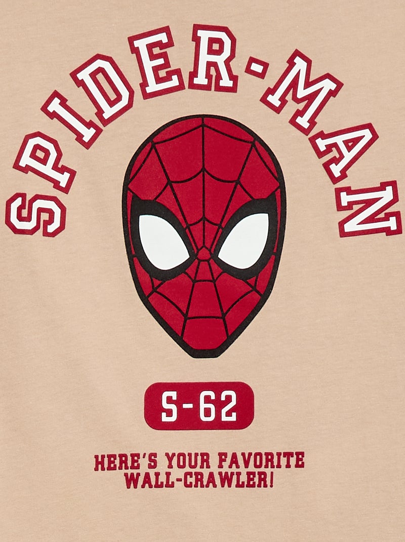 T-shirt met lange mouwen 'Marvel' 'Spider-Man' Biege - Kiabi