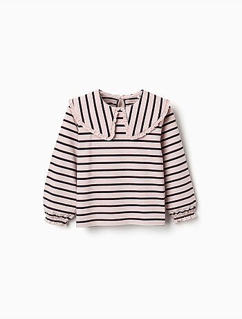 T-shirt met lange mouwen met strepen