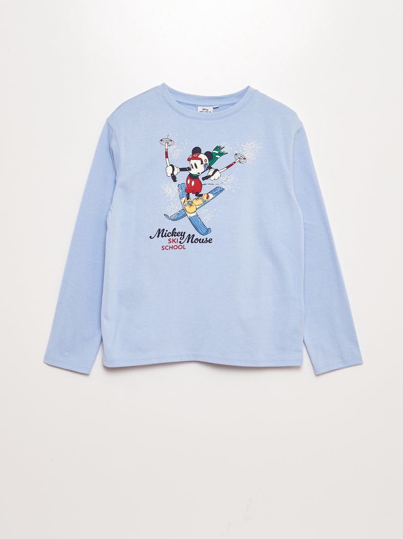 T-shirt met lange mouwen 'Mickey' 'Disney' BLAUW - Kiabi