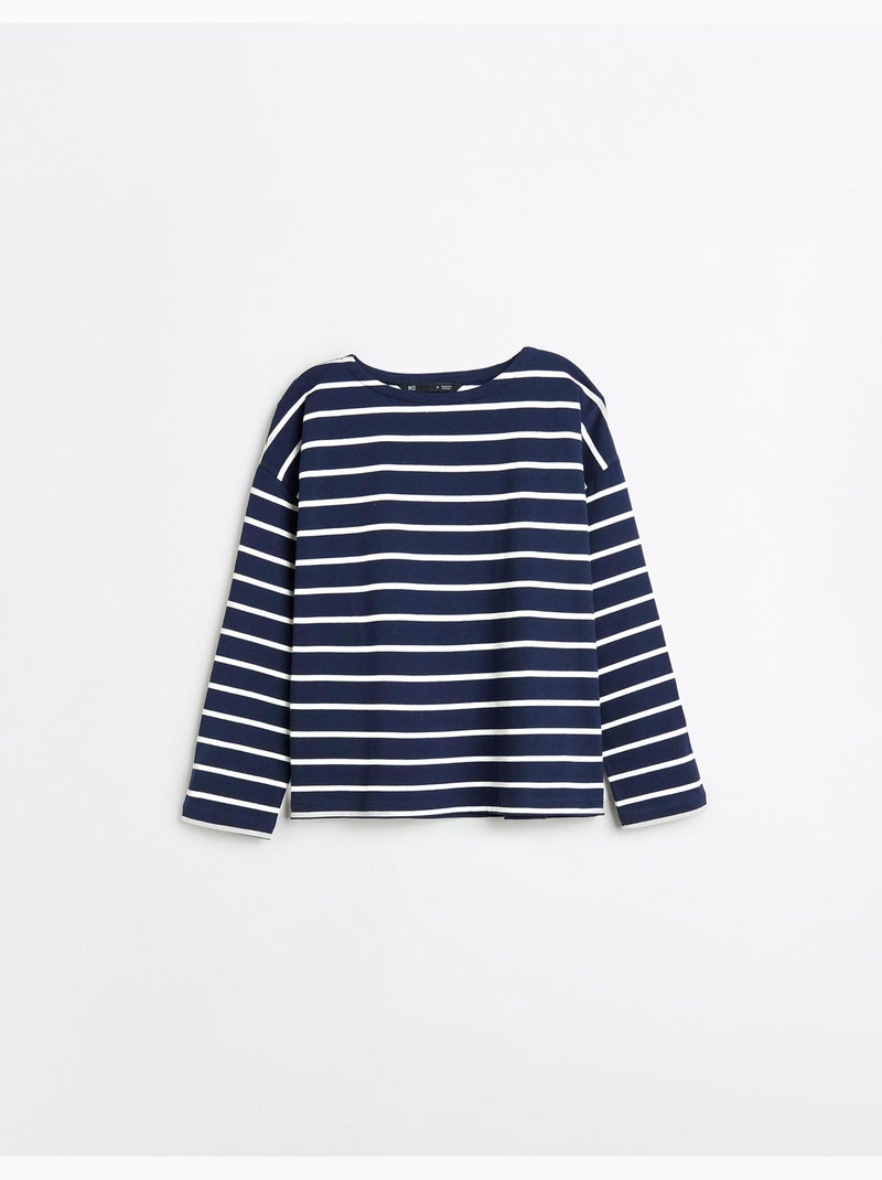 T-shirt met lange mouwen, MO Fashion Blauw - Kiabi
