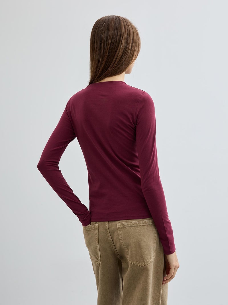 T-shirt met lange mouwen, MO Fashion Rood - Kiabi