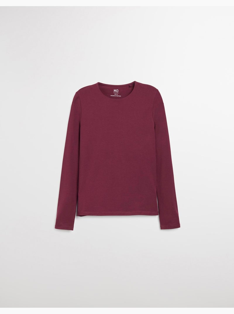 T-shirt met lange mouwen, MO Fashion Rood - Kiabi