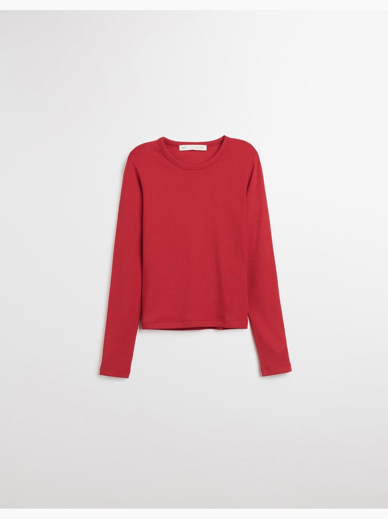 T-shirt met lange mouwen, MO Fashion Rood - Kiabi