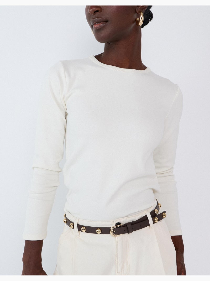 T-shirt met lange mouwen, mo fashion Wit - Kiabi