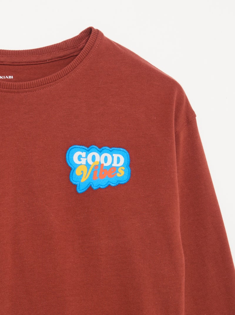 T-shirt met lange mouwen Rood - Kiabi
