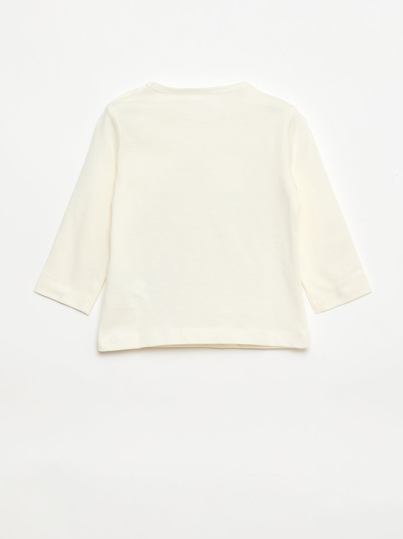 T-shirt met lange mouwen 'Snoopy' Wit - Kiabi