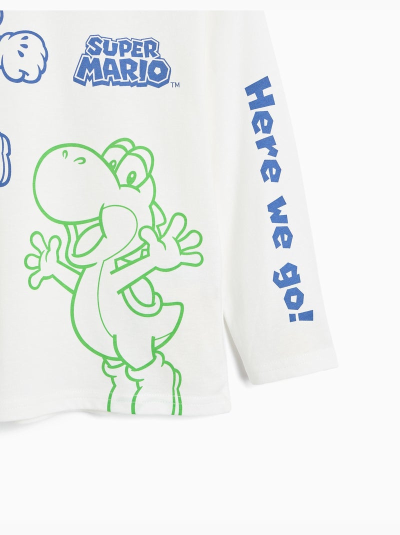 T-shirt met lange mouwen 'super mario', mo fashion Wit - Kiabi