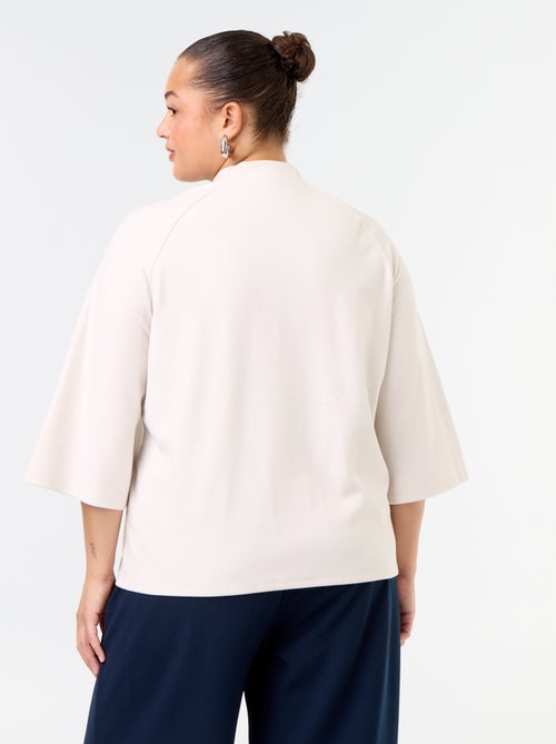 T-shirt met lange mouwen van doudou-breisel - Kiabi
